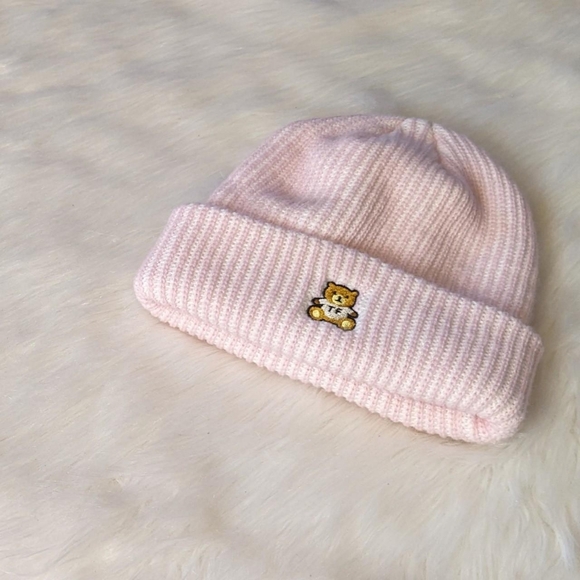 Teddy Fresh Knit Beanie Pastel Pink - Picture 3 of 3